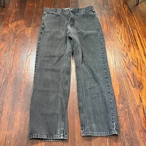 VTG Harley Davidson Jeans Mens 38x34 Black Straight Leg Faded Biker Y2K‎ Grunge